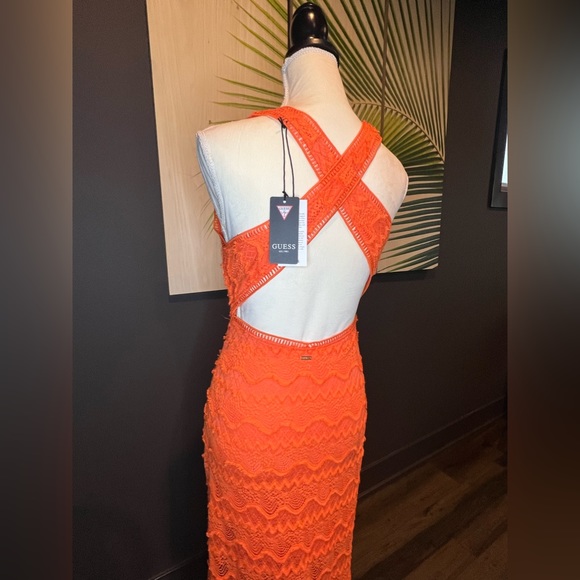 GUESS Wave Lace Maxi Dress Size XS NWT - Picture 8 of 12